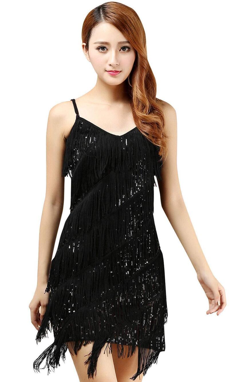 4060 1920s Vintage Flapper Dress Fringe Great Gatsby Party Outfit Sexy
